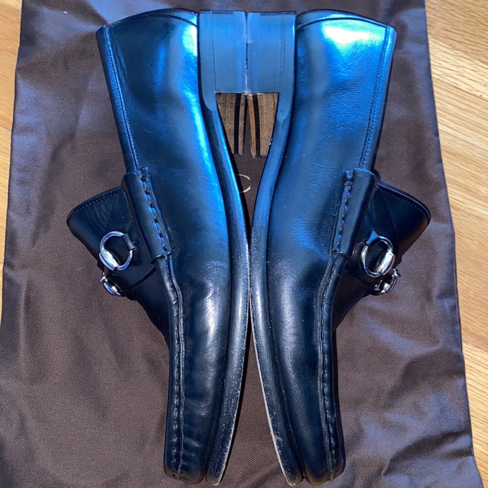 Gucci Loafers Mens Black leather Vit Bulgaro 9.5 - Picture 5 of 10